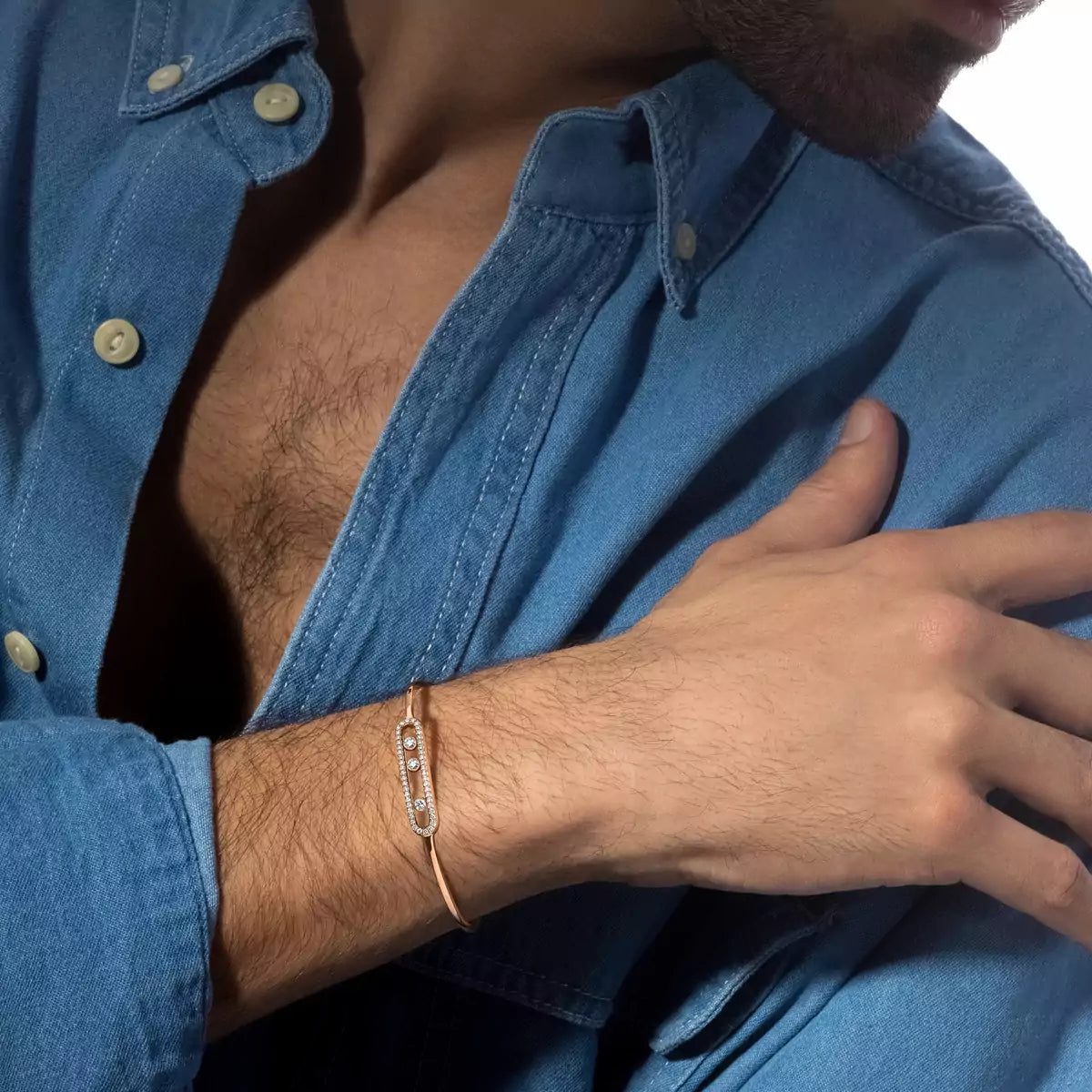 [Miro ]Bewegliches Armband mit Pavé-Diamanten M