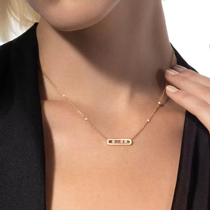 [Miro ] Baby Move Gold Diamond Necklace