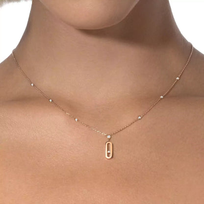 [Miro] Uno Gold Diamant Collier Lang