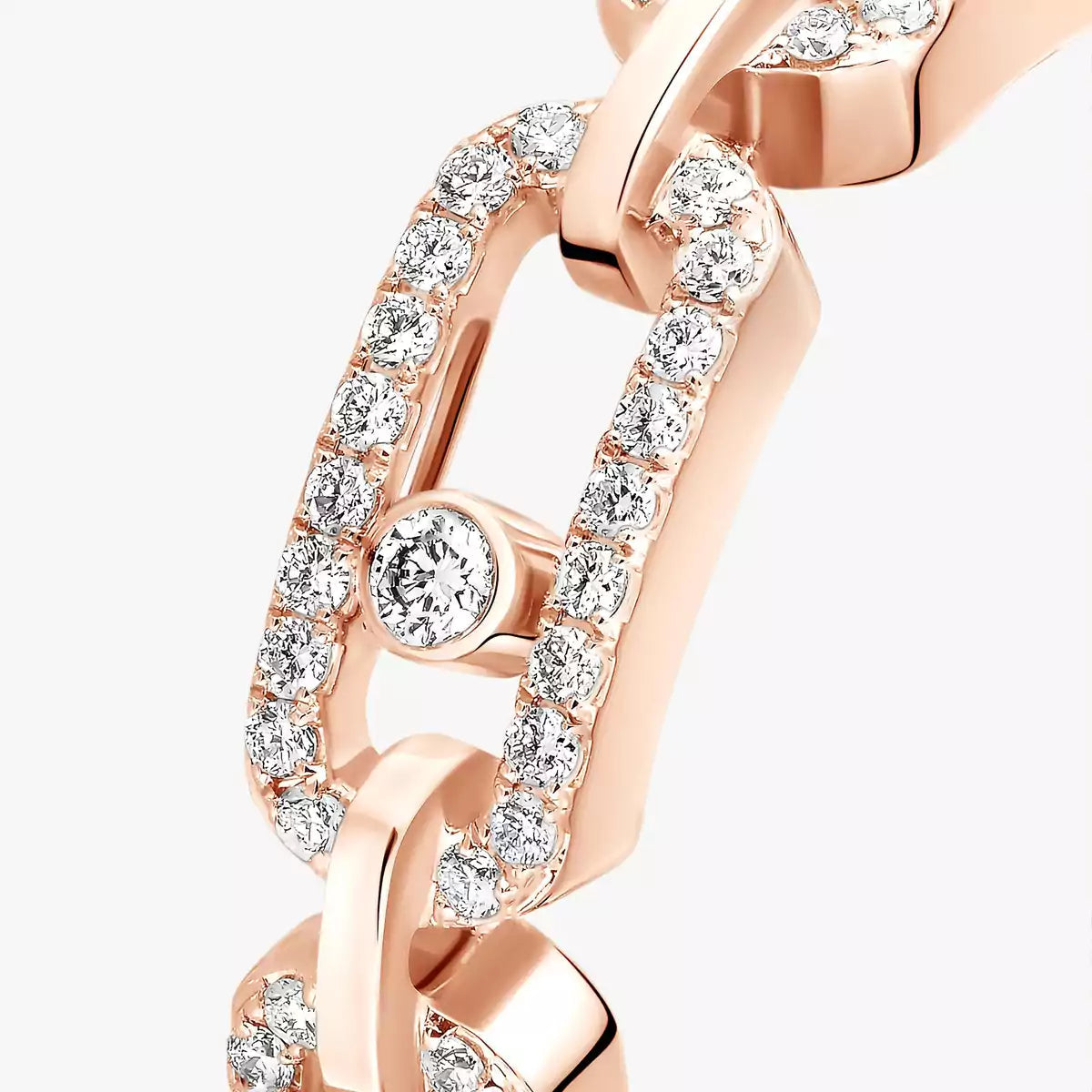 [Miro ]Beweglicher Link Pave_-Set Diamantring in Gold