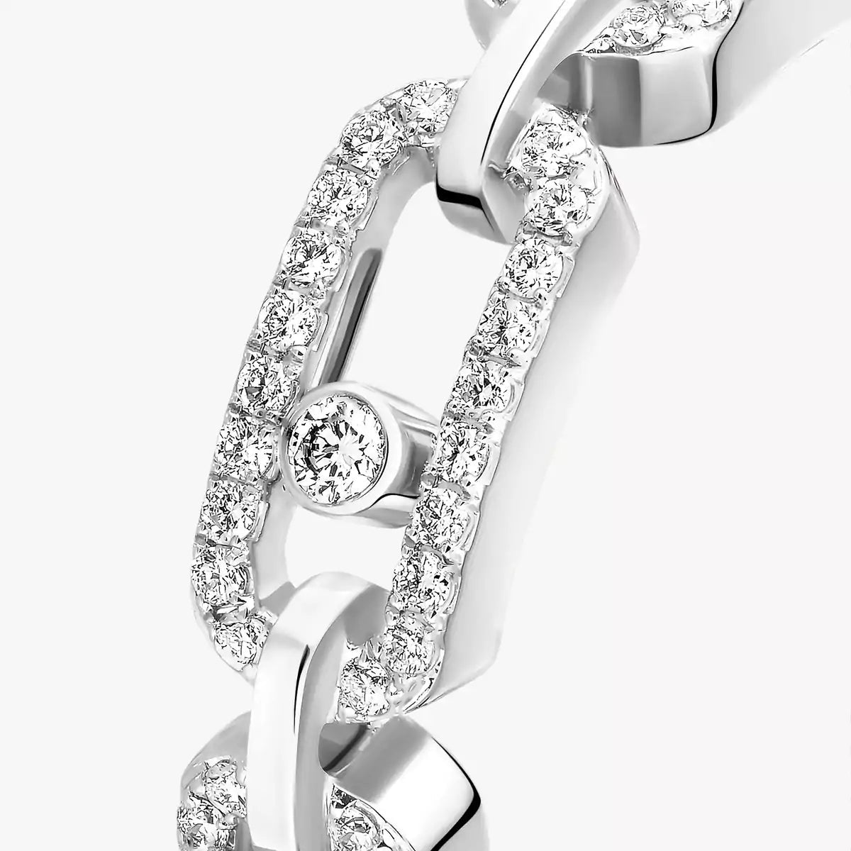 [Miro ]Beweglicher Link Pave_-Set Diamantring in Gold