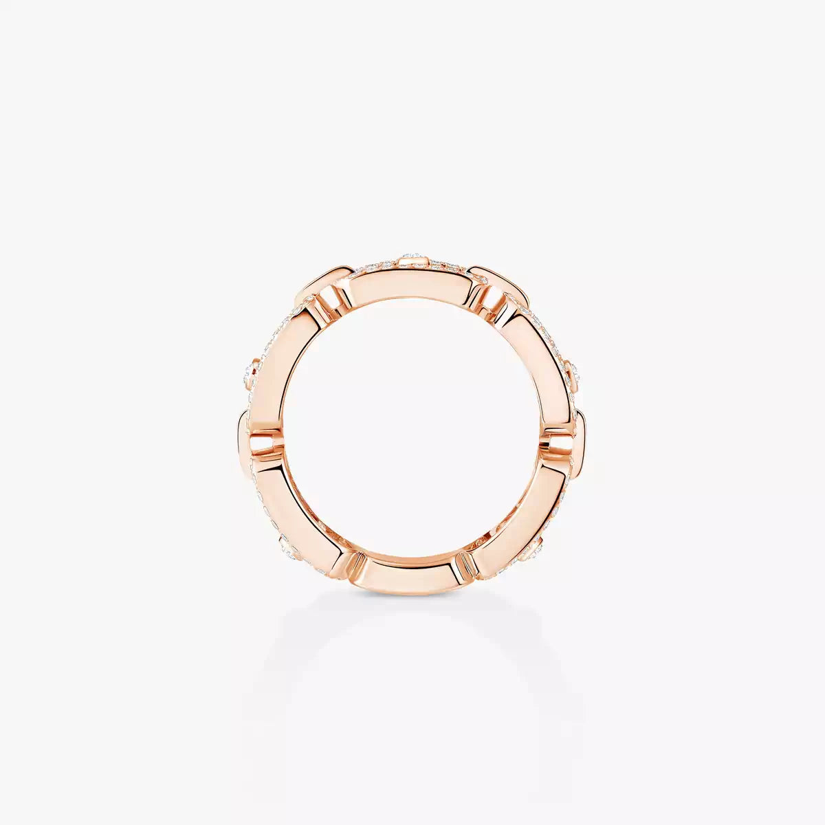 [Miro ]Beweglicher Link Pave_-Set Diamantring in Gold