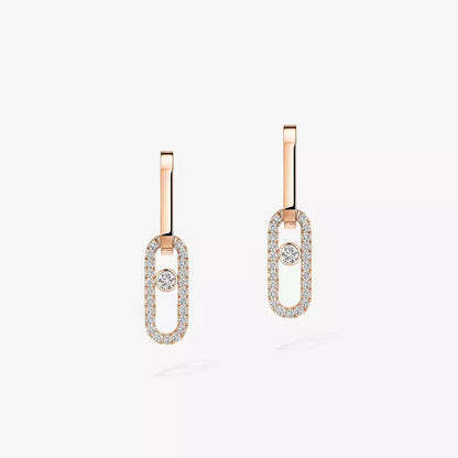 [Miro ]Move Link Diamond Earrings