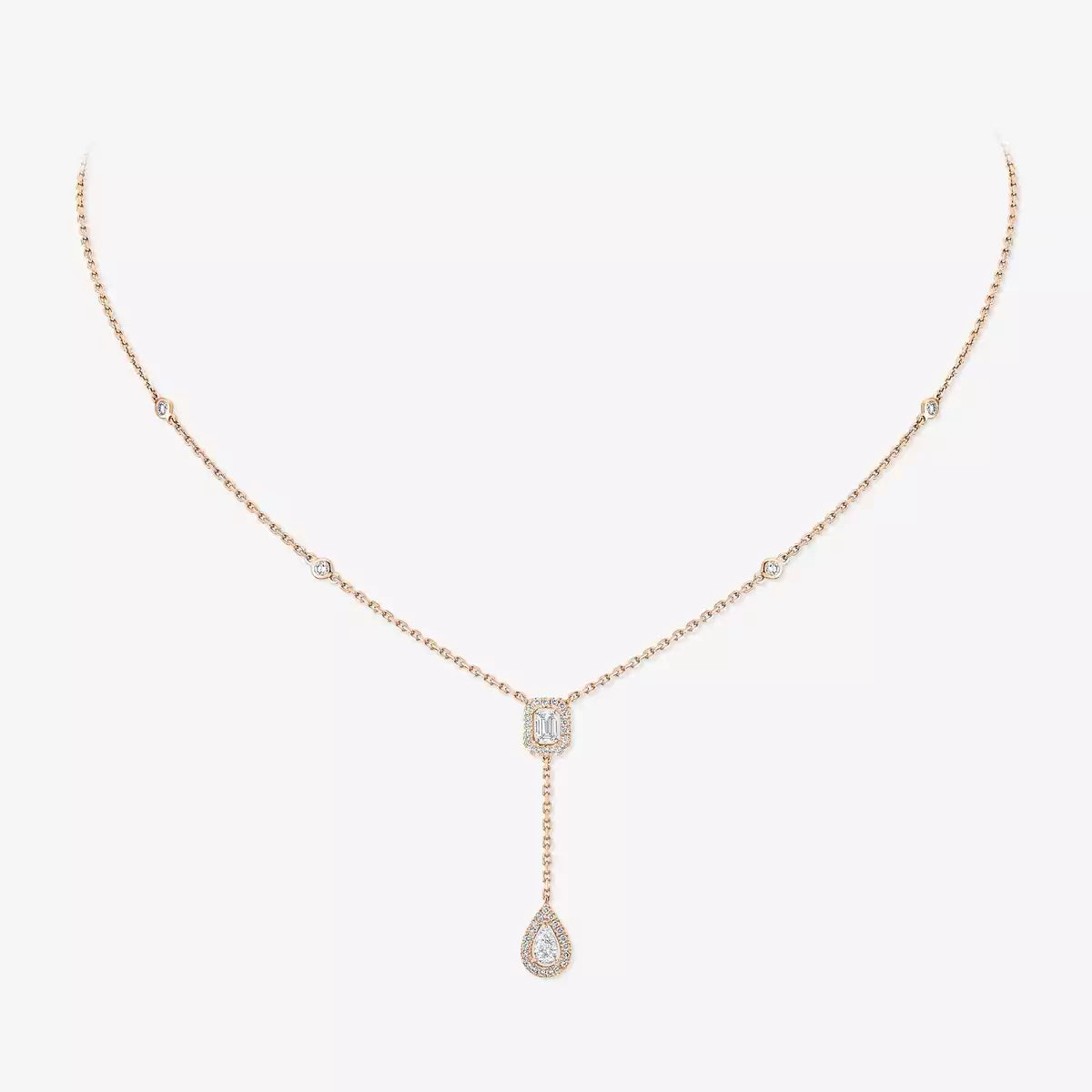 [Miro ]Gold Diamond Tie Necklace