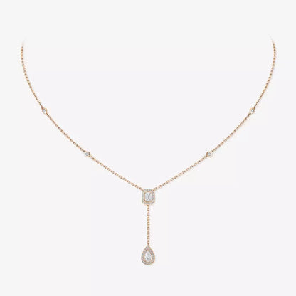 [Miro ]Gold Diamond Tie Necklace