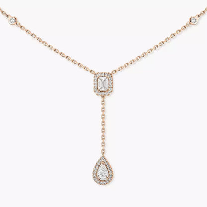 [Miro ]Gold Diamond Tie Necklace