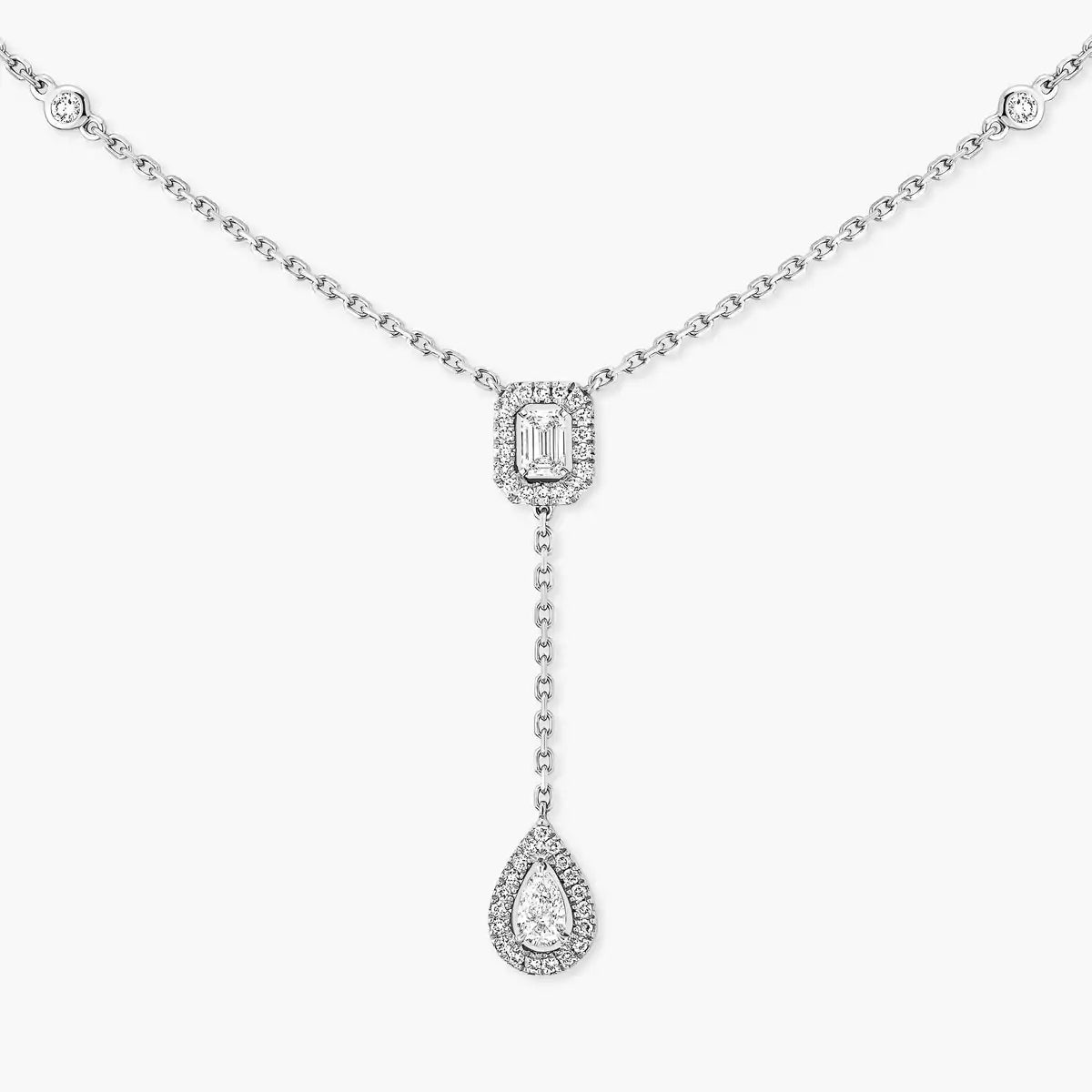 [Miro ]Gold Diamond Tie Necklace