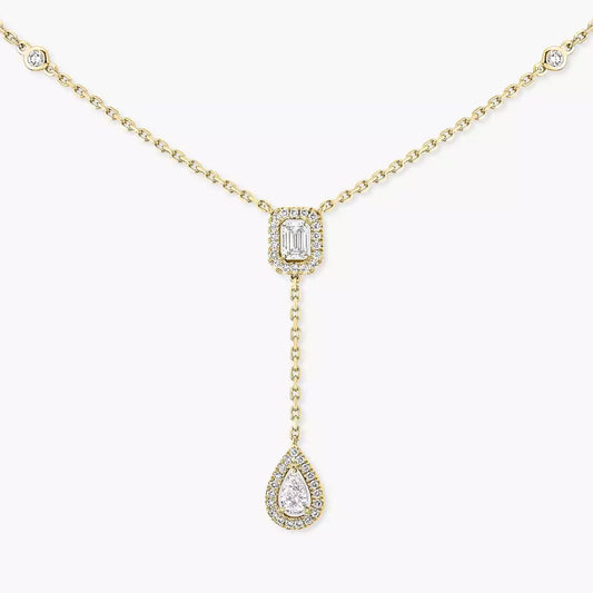 [Miro ]Gold Diamond Tie Necklace