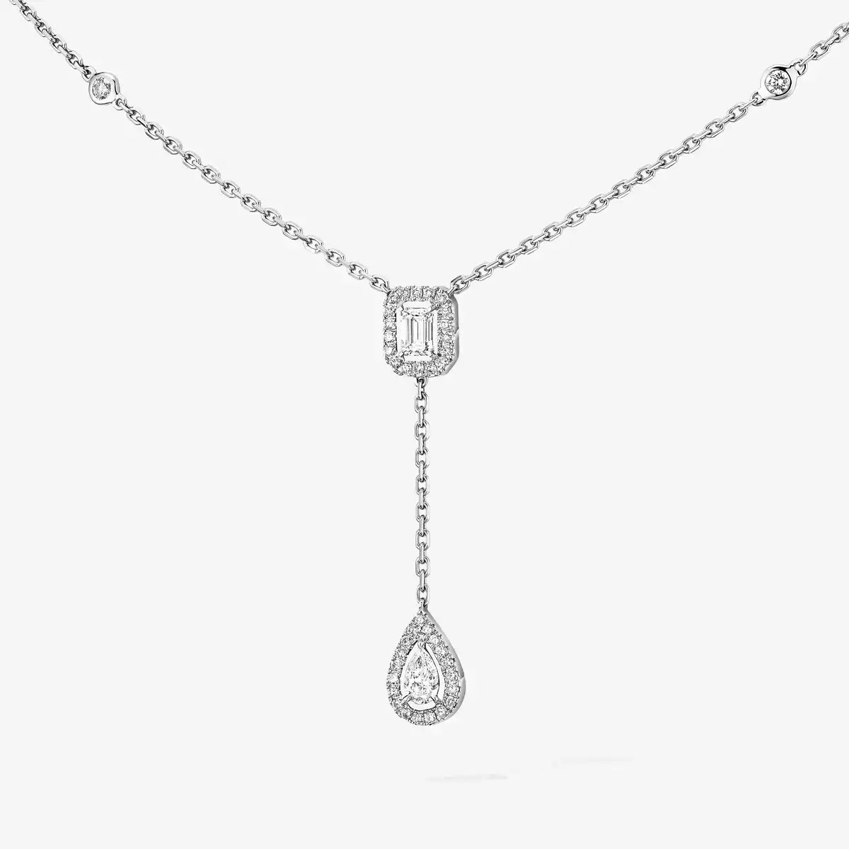 [Miro ]Gold Diamond Tie Necklace