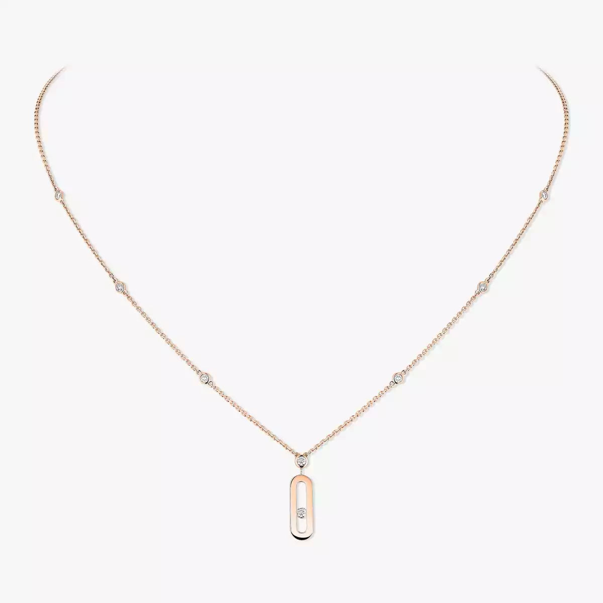 [Miro] Uno Gold Diamant Collier Lang