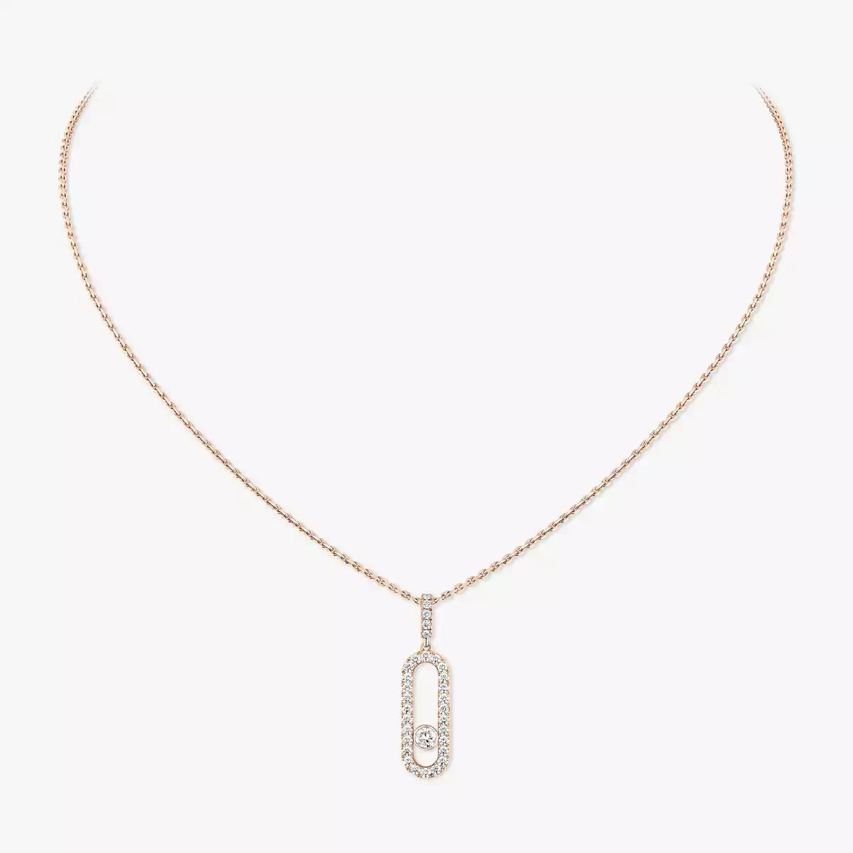 [Miro ]Move Uno Diamantkette aus Roségold