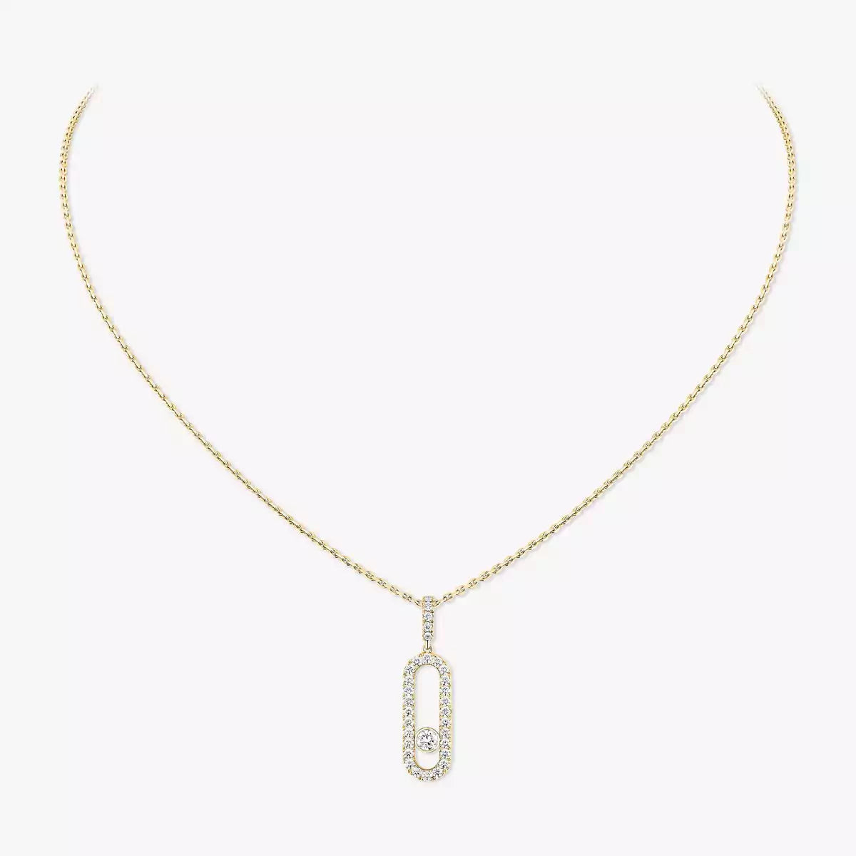 [Miro ]Move Uno Diamantkette aus Roségold