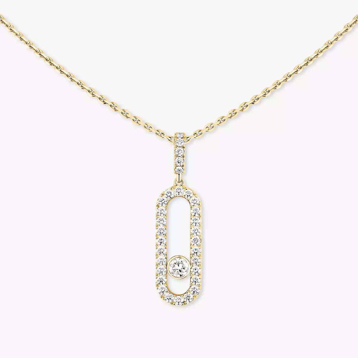 [Miro ]Move Uno Diamantkette aus Roségold