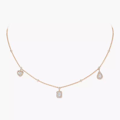 [Miro ]My Twin Diamond Necklace in Silver