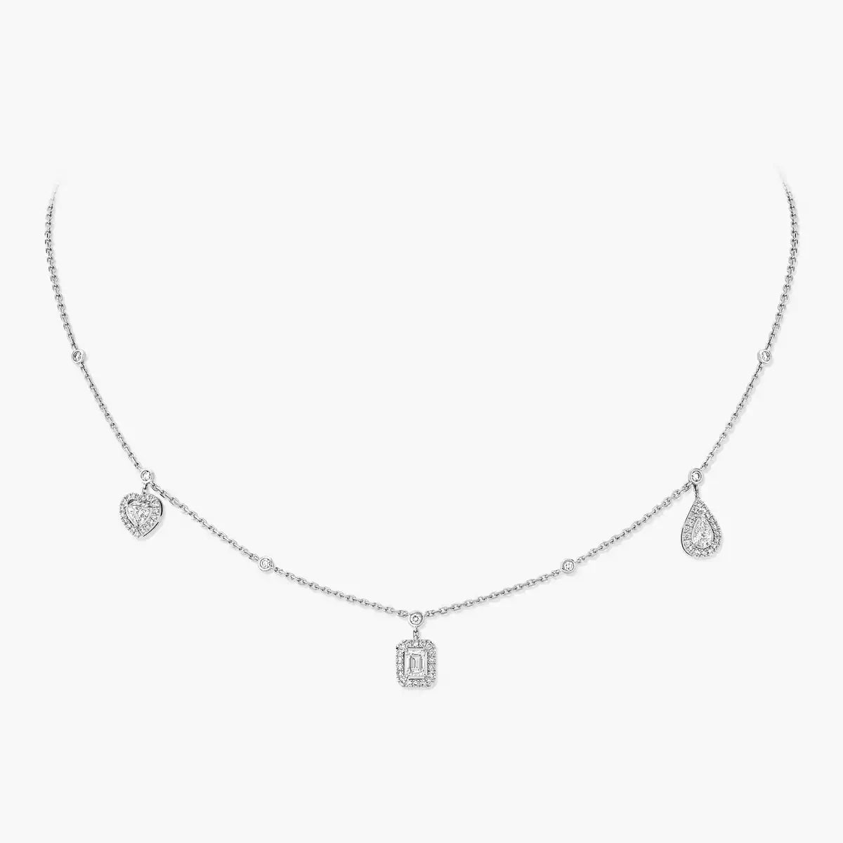 [Miro ]My Twin Diamond Necklace in Silver