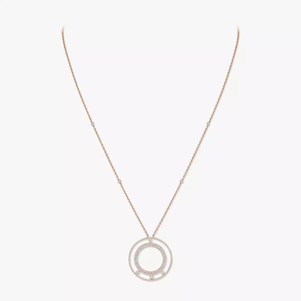 [Miro ]Move Romane Long Pave_-Set Diamond Necklace