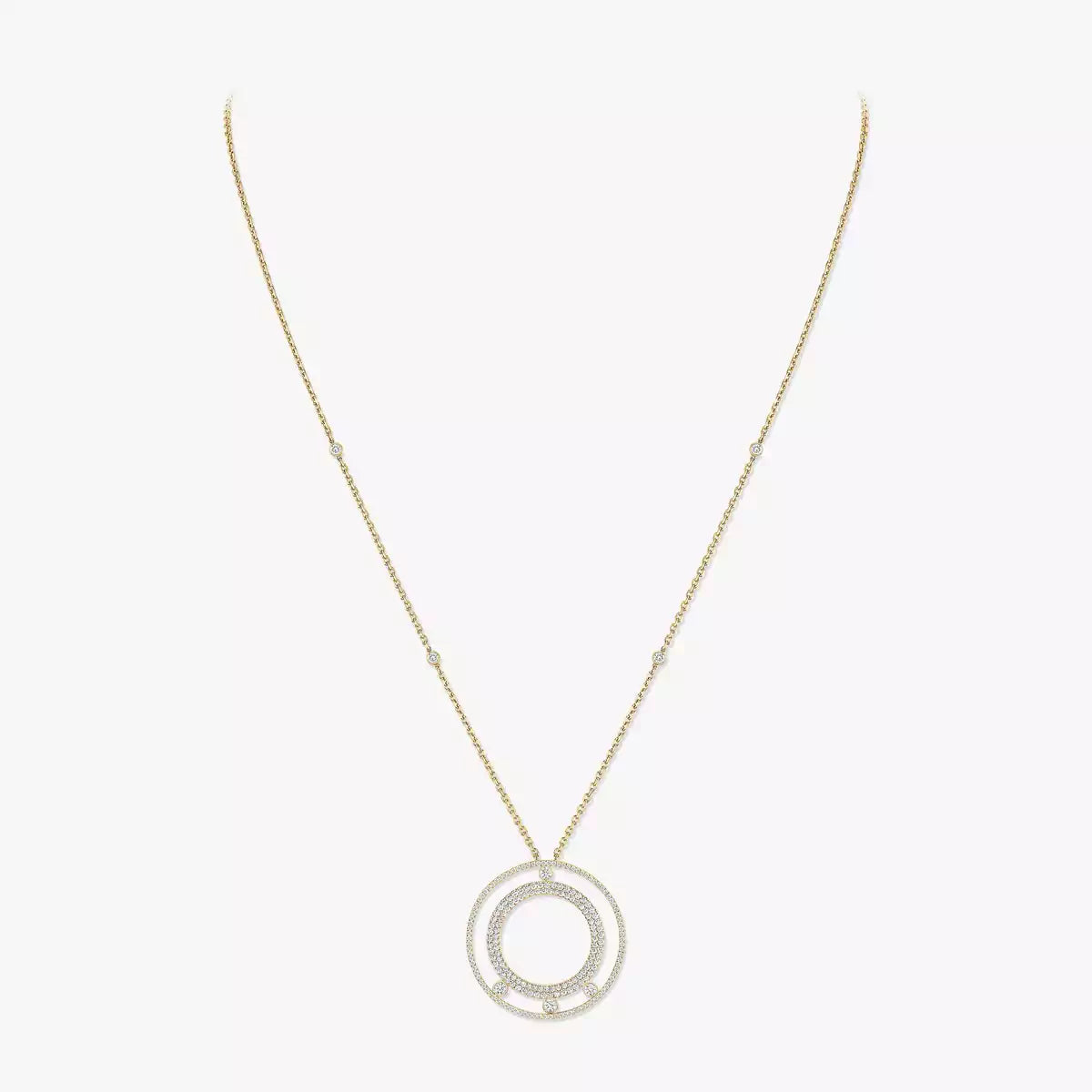 [Miro ]Move Romane Long Pave_-Set Diamond Necklace