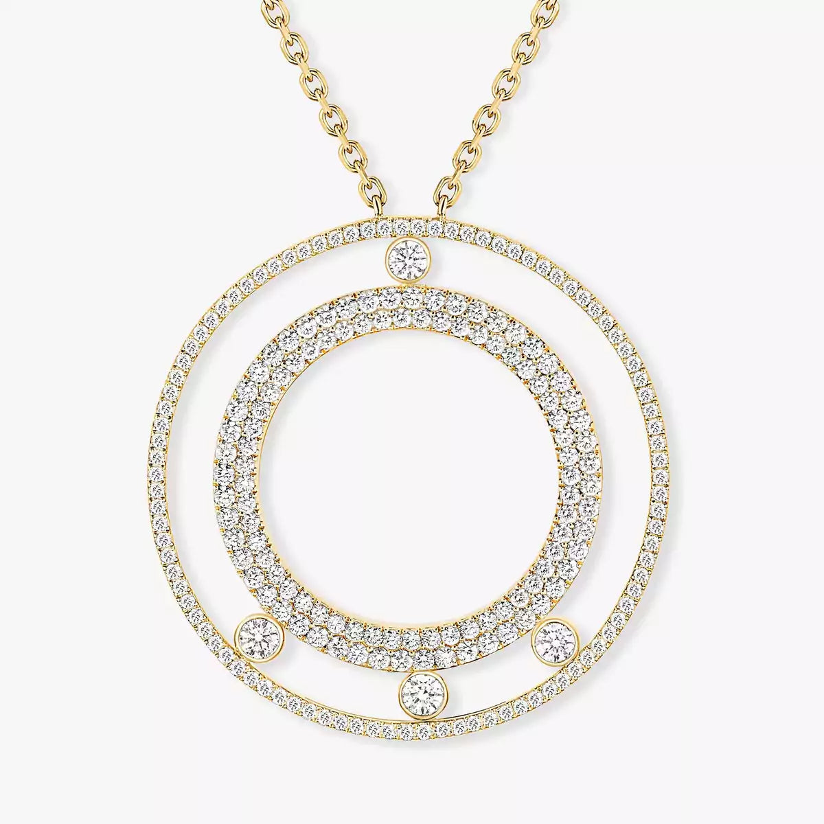 [Miro ]Move Romane Long Pave_-Set Diamond Necklace