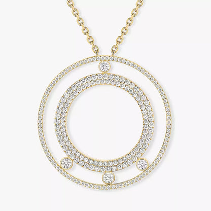 [Miro ]Move Romane Long Pave_-Set Diamond Necklace