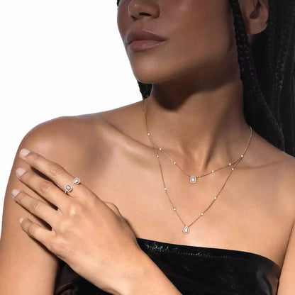 [Miro ]Diamond Necklace My Twin 2 Rows