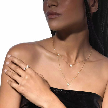 [Miro ]Diamond Necklace My Twin 2 Rows