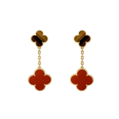 Miro CLOVER 2 MOTIV TIGEREYE-KARNEOL-OHRRINGE