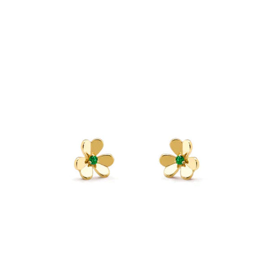 Miro FRIVOLE  FLOWER MALACHITE EARRINGS