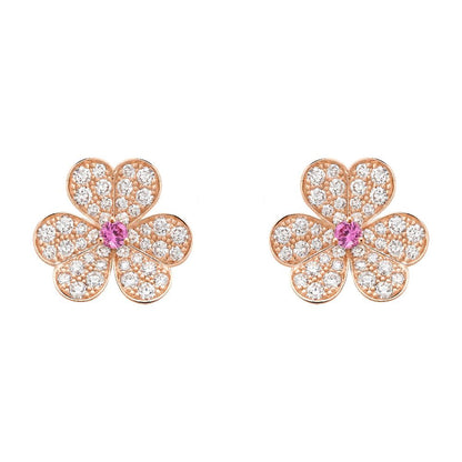 Miro FRIVOLE ROSÉGOLD BLUMEN DIAMANT OHRRINGE