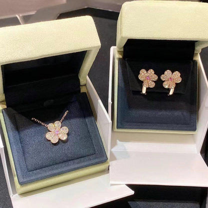 Miro FRIVOLE ROSÉGOLD BLUMEN DIAMANT OHRRINGE