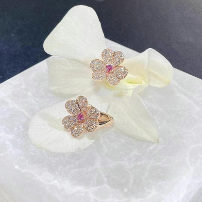 Miro FRIVOLE ROSÉGOLD BLUMEN DIAMANT OHRRINGE