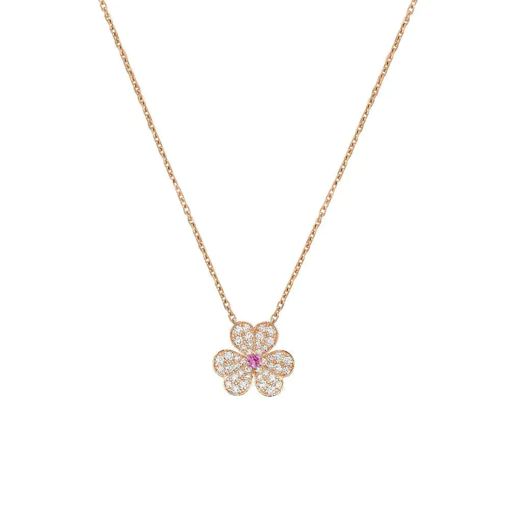 Miro FRIVOLE ROSE GOLD FLOWER DIAMOND NECKLACE