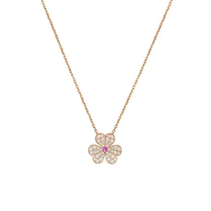Miro FRIVOLE ROSE GOLD FLOWER DIAMOND NECKLACE