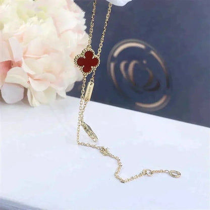 Miro CLOVER  CARNELIAN SINGLE FLOWER BRACELET
