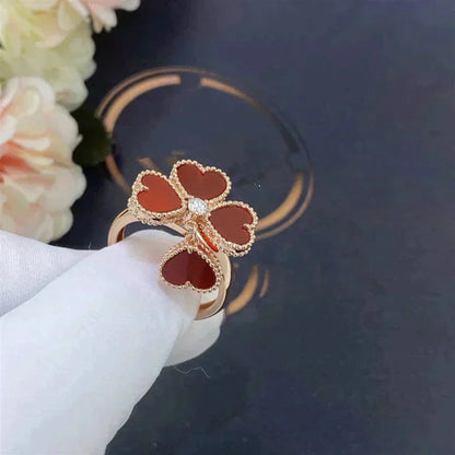 Miro SWEET CLOVER CARNELIAN RING