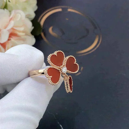 Miro SWEET CLOVER CARNELIAN RING
